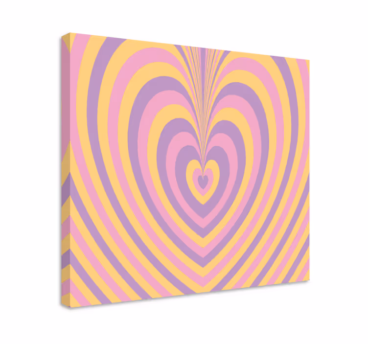 Heart pattern waves povzetek na platnu - TenStickers
