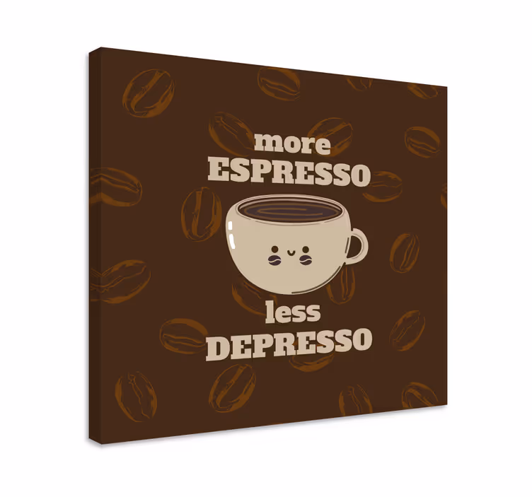 Espresso smešen citat platna - TenStickers