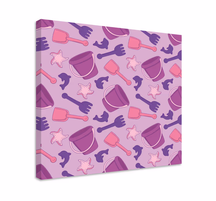 Otroško platno s podobo beach toys pattern - TenStickers