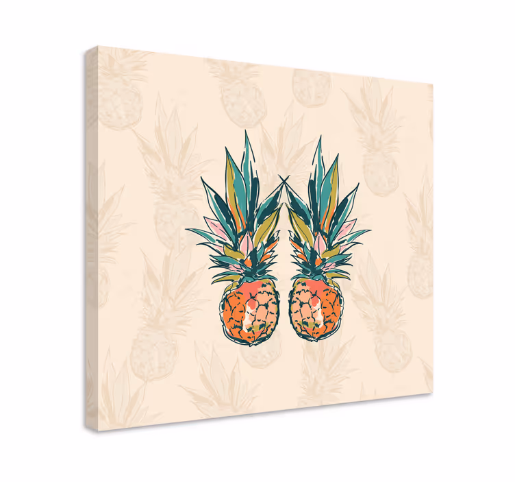 Tropical pineapple duo slikarska platna s sadjem - TenStickers