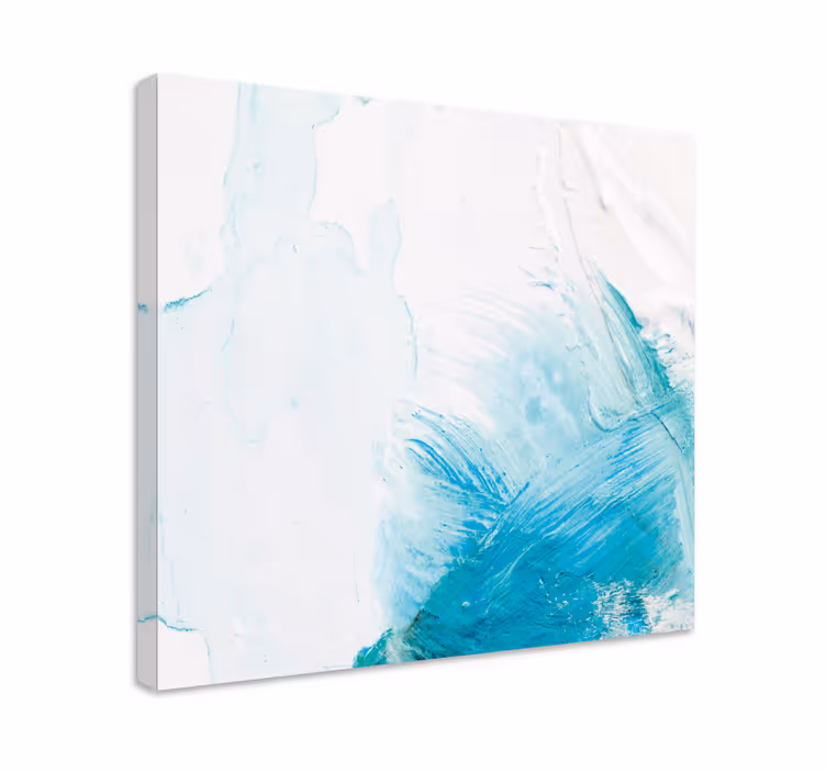 Aqua wave swirl povzetek na platnu - TenStickers