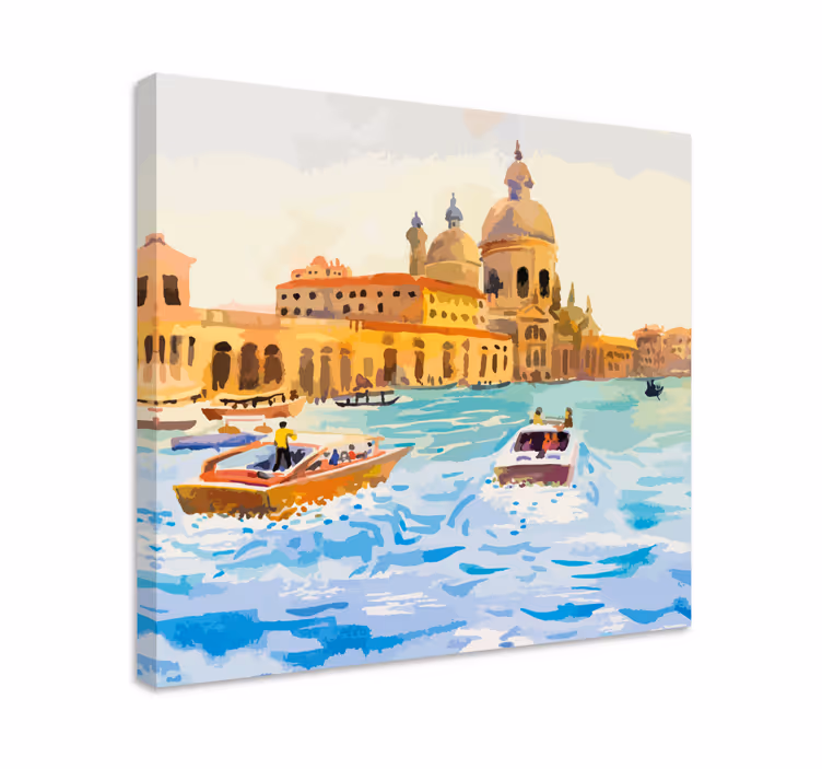 Venetian waterways exploration platno z mestnimi slikami - TenStickers
