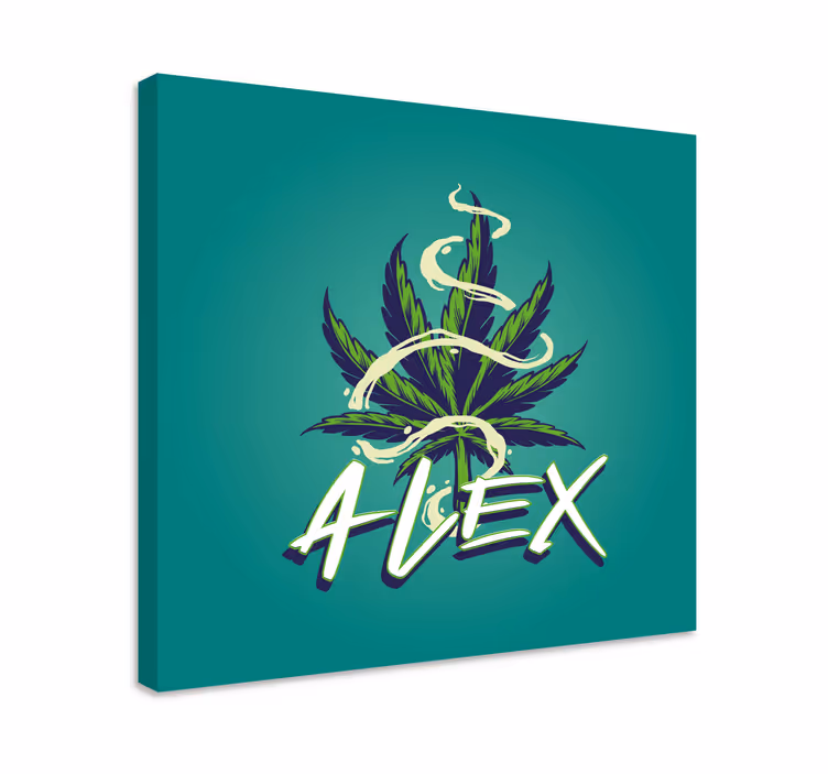 Marijuana leaf design krogovna slika na platnu - TenStickers