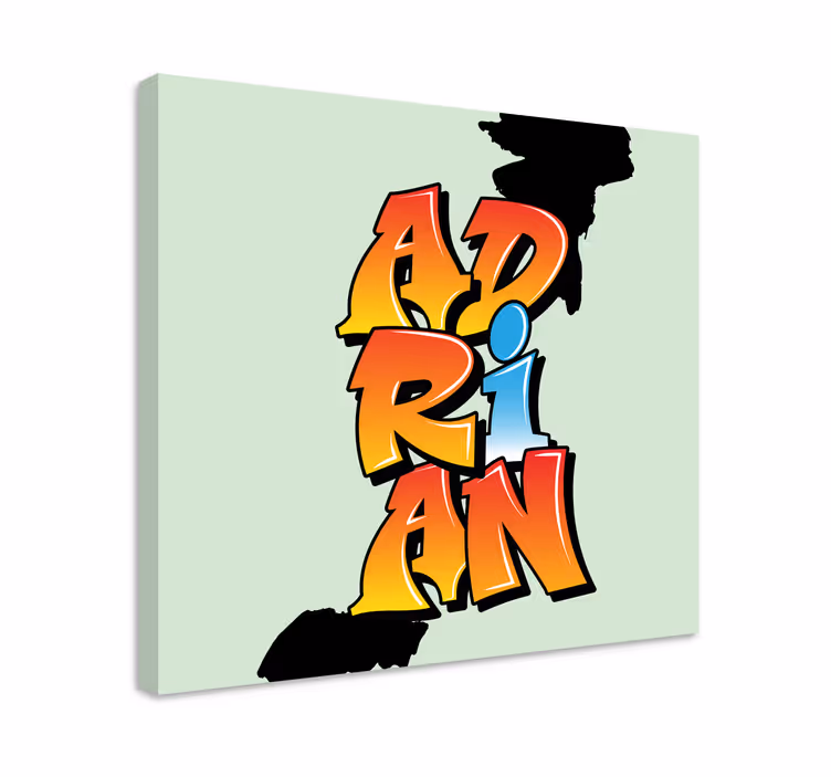 Osebno platno z grafitnimi črkami vašega imena - TenStickers