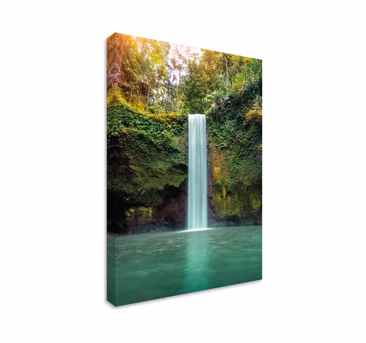 Tranquil waterfall landscape platno slika zemljevidov - TenStickers
