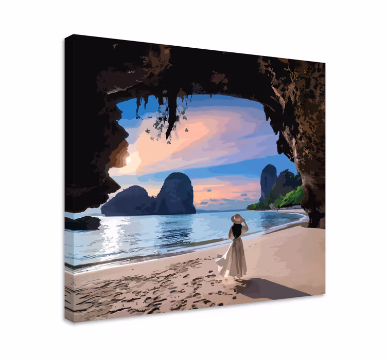Coastal serenity view platno zemljevidov - TenStickers