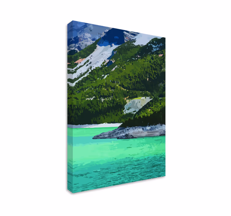Miren pogled na gore platno slika zemljevidov - TenStickers