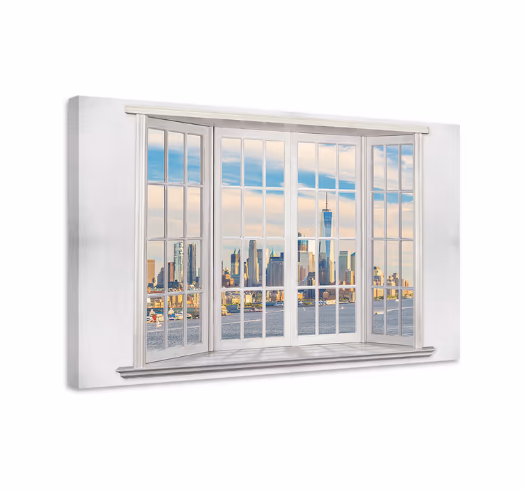 City skyline view platno z mestnimi motivi - TenStickers
