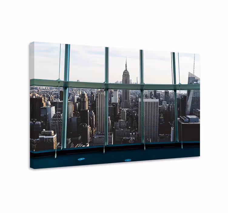 Platno s slikami mest in držav mestni pejsaž z empire state - TenStickers