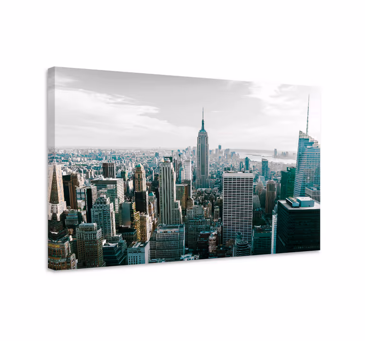 Pogled na obzorje new yorka Platno s slikami mest in držav - TenStickers