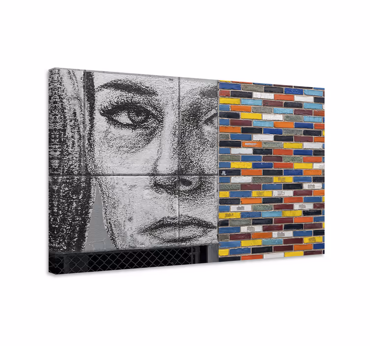 Portrait and mosaic kompozicija ljudi in likov - TenStickers