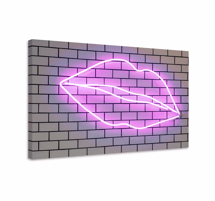 Kiss neon sign in motivacijska slikarska platna - TenStickers