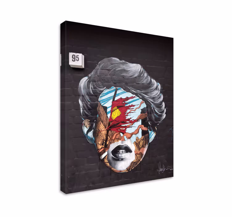 Grafiti na opeki na platnu - TenStickers