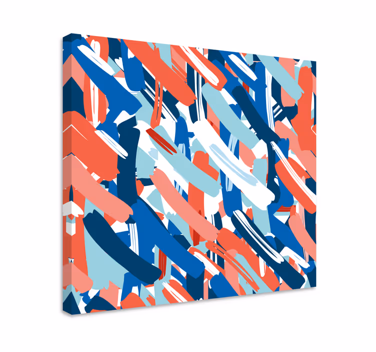 Dynamic brush strokes povzetek na platnu - TenStickers
