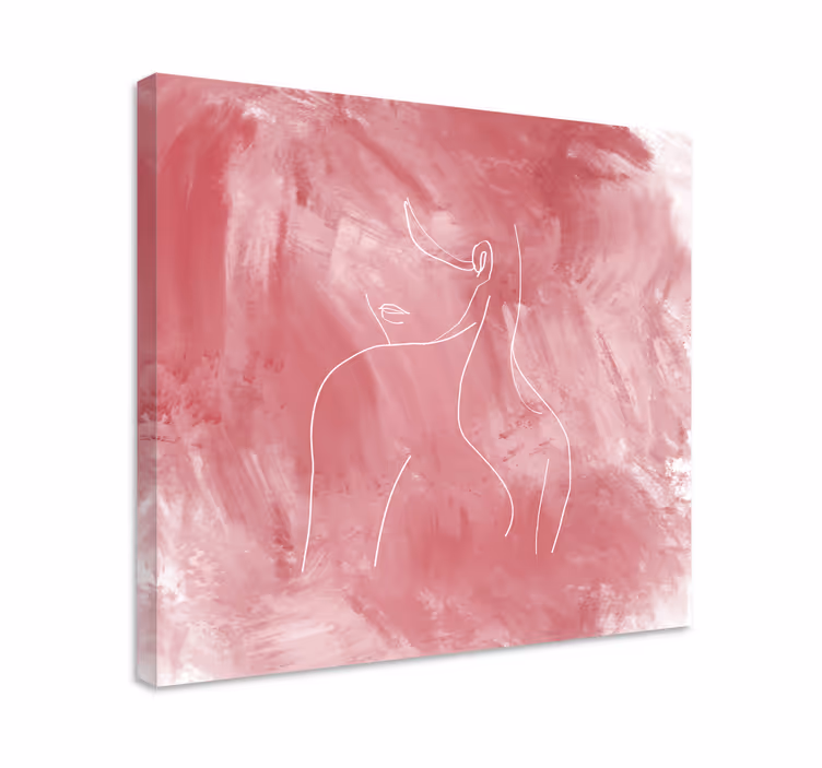 Abstract feminine line platno umetniška slika - TenStickers