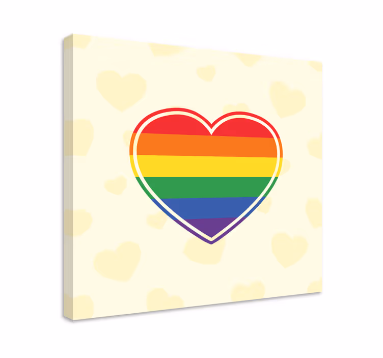 Heart symbol unity platno s citatom za notranjo opremo - TenStickers