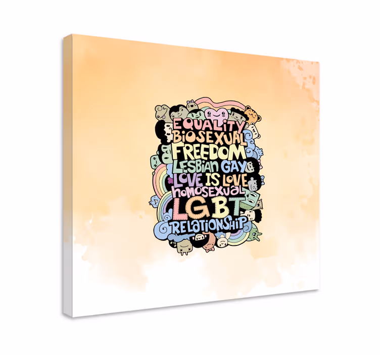 Love is love platno s citatom za notranjo opremo - TenStickers