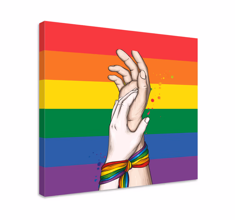 Enotnost v različnosti platno s citatom za notranjo opremo - TenStickers