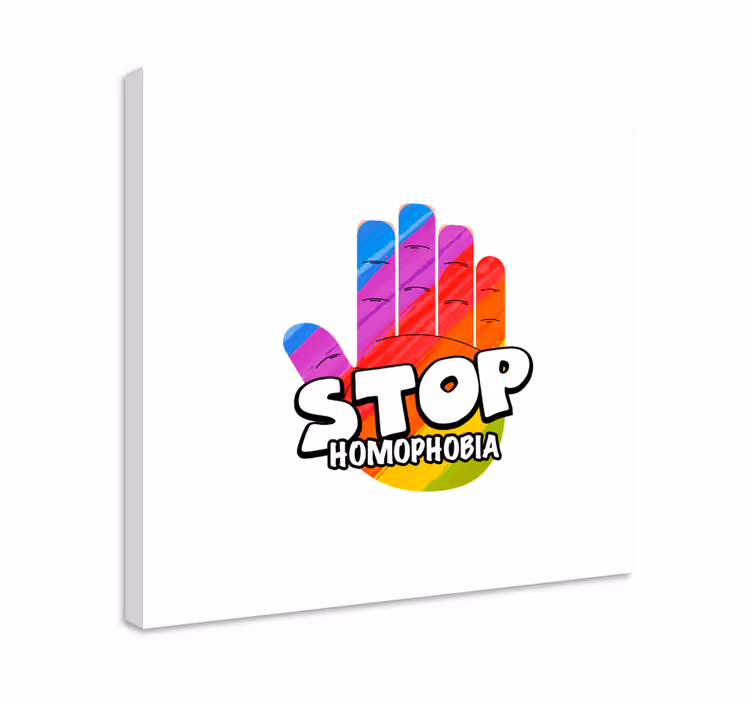Stop homophobia platno s citatom za notranjo opremo - TenStickers