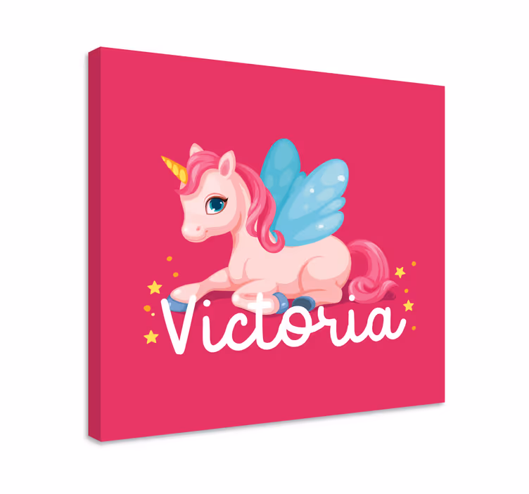 Cute fantasy creature platno s sliko samoroga - TenStickers