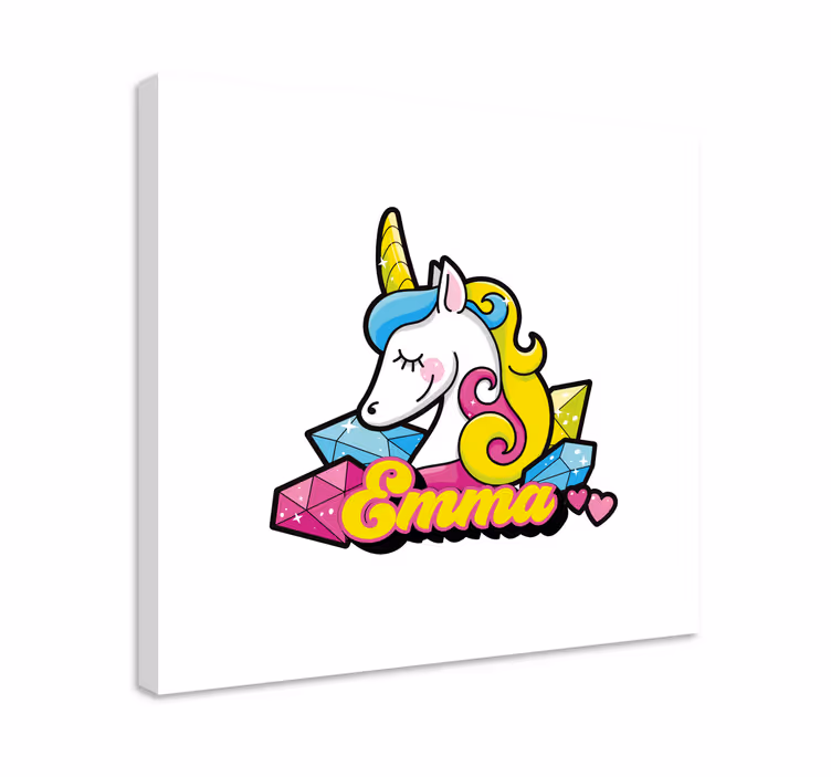 Samorog z dragulji Platno s sliko samoroga - TenStickers