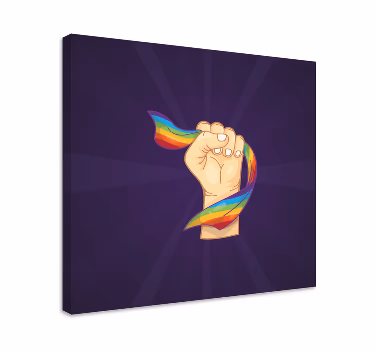 Pride fist symbol platno z motivacijskim citatom - TenStickers
