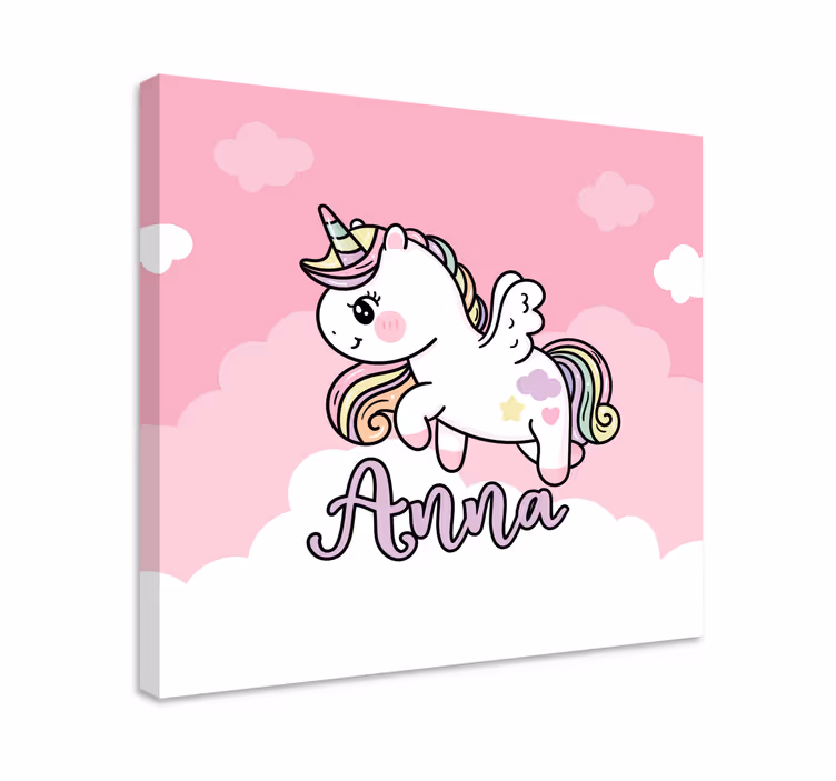 Cute unicorn fantasy platno s sliko samoroga - TenStickers