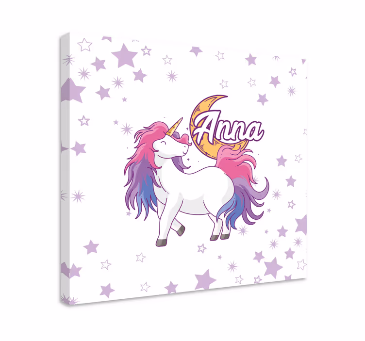 Unicorn with stars platno s sliko samoroga - TenStickers