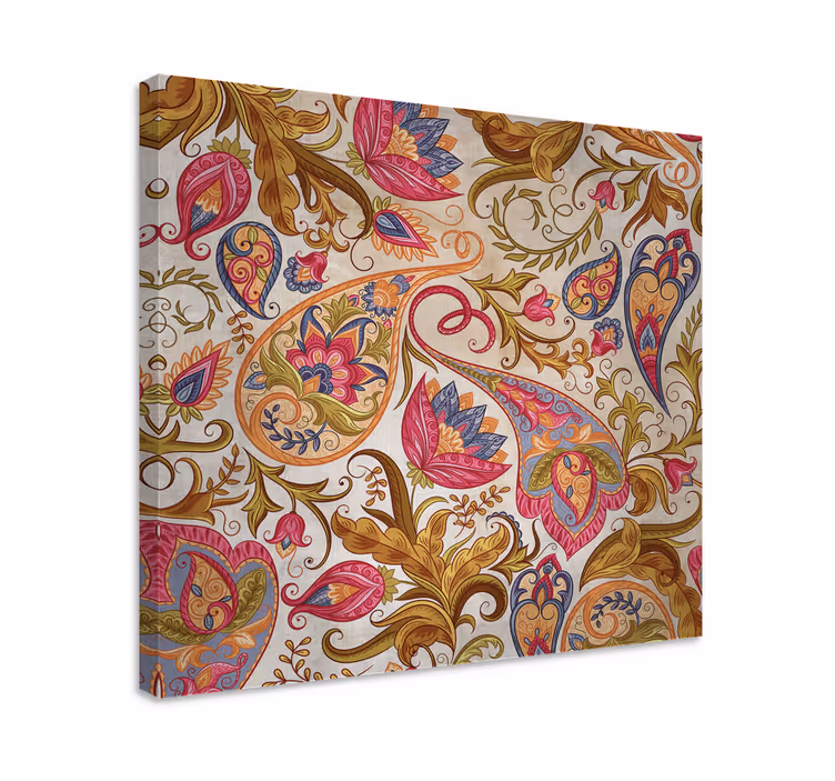 Intricate floral patterns slikarsko platno z rožami - TenStickers