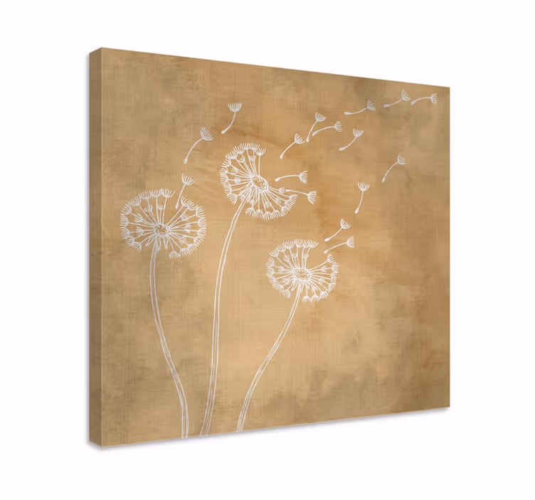 Dandelion seeds flow slikarsko platno z rožami - TenStickers