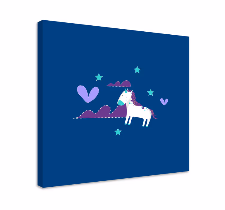Charming unicorn scene platno s sliko samoroga - TenStickers