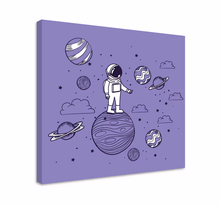 Astronaut exploring space tisk na platno iger - TenStickers