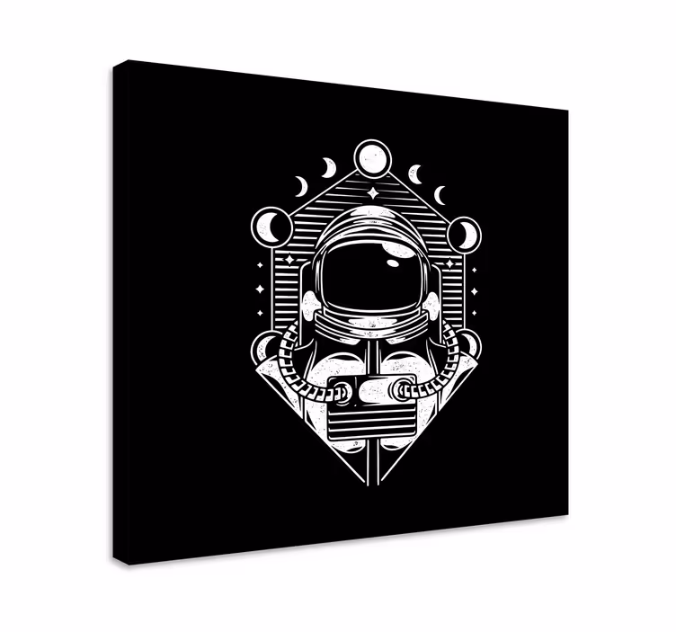 Astronaut moon phases tisk video iger na platnu - TenStickers