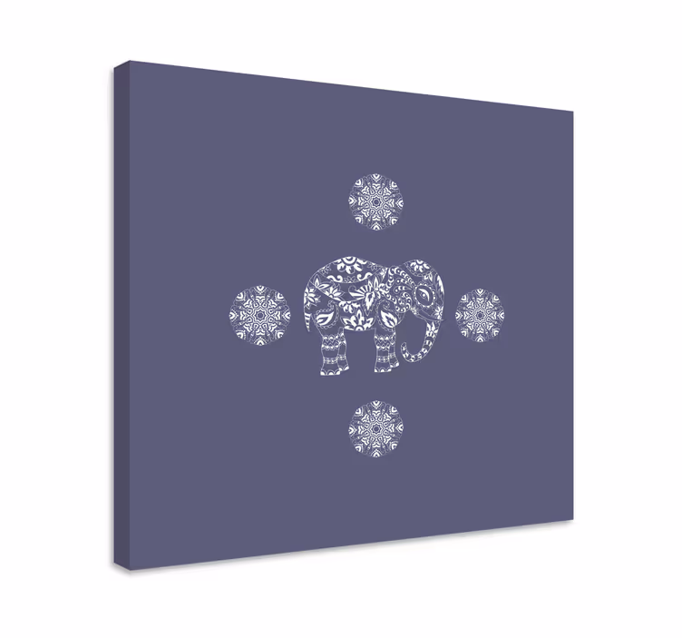 Decorative elephant motif olifant slika na platnu - TenStickers