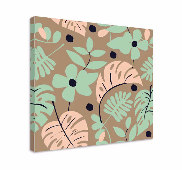 Tropical leaf floral slikarsko platno z rastlinami - TenStickers