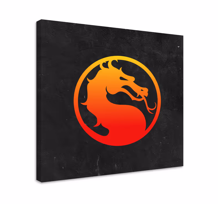 Mortal kombat dragon tisk video iger na platnu - TenStickers