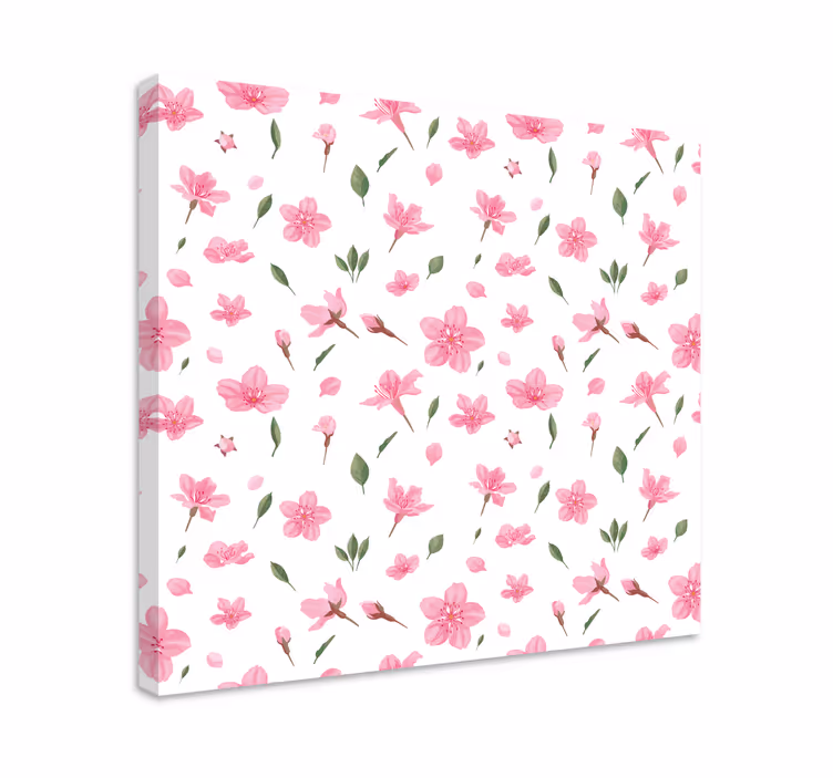 Blooming floral pattern slikarsko platno z rožami - TenStickers