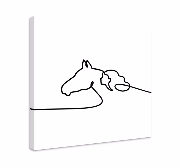 Oris konja in dekleta - TenStickers