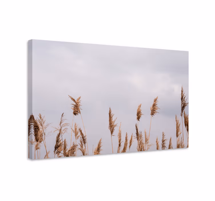 Tall grass stalks slikarsko platno z rožami - TenStickers