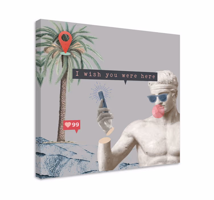 You wish you were here platno s citatom za dom - TenStickers