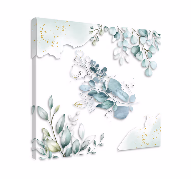 Eucalyptus leaf composition slikarsko platno z rastlinami - TenStickers