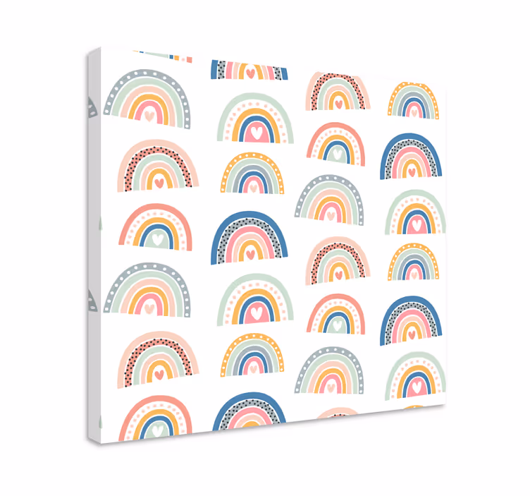Colorful rainbow patterns otroško platno s podobo - TenStickers