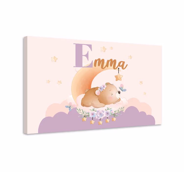 Baby bear dreams platno slikanje za dojenčke - TenStickers
