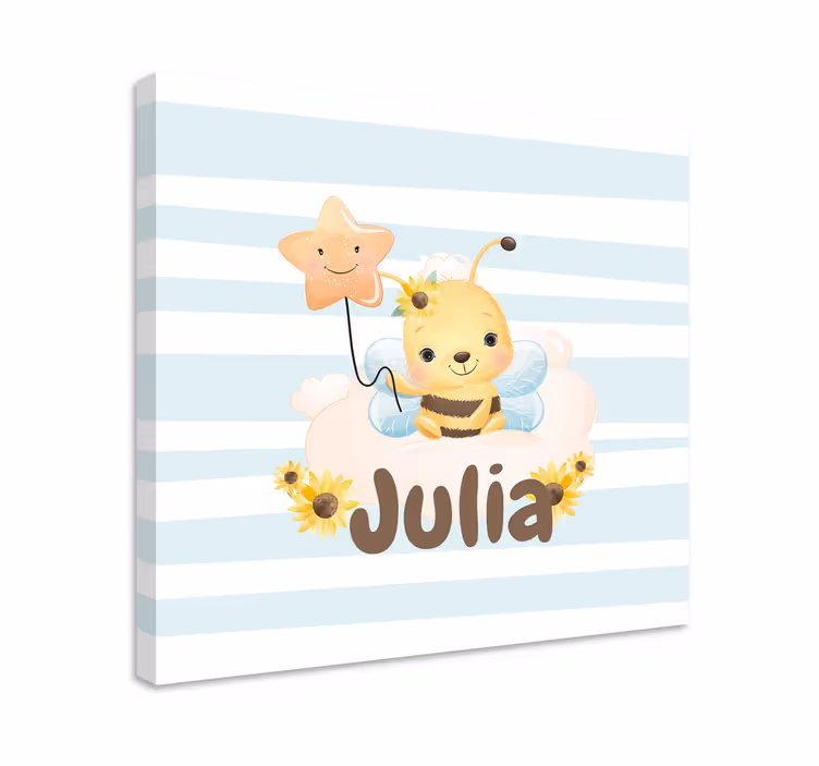 Cute bee character platna slike z motivi živali - TenStickers