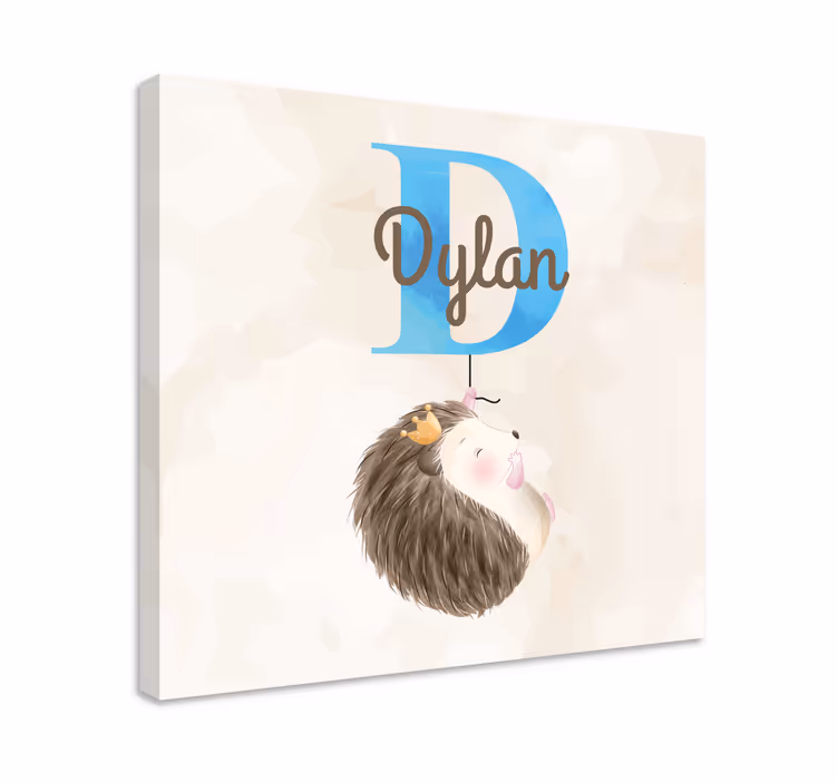Srčkan ježek z osebnim platnom - TenStickers