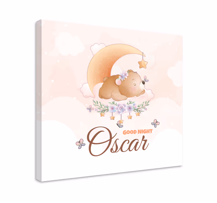 Good night bear platno slikanje za dojenčke - TenStickers