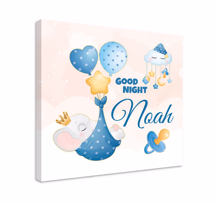 Good night elephant platno slikanje za dojenčke - TenStickers
