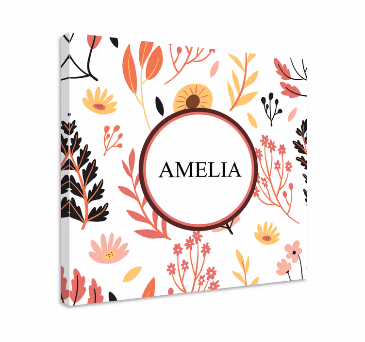 Personalized floral design slikarsko platno z rožami - TenStickers