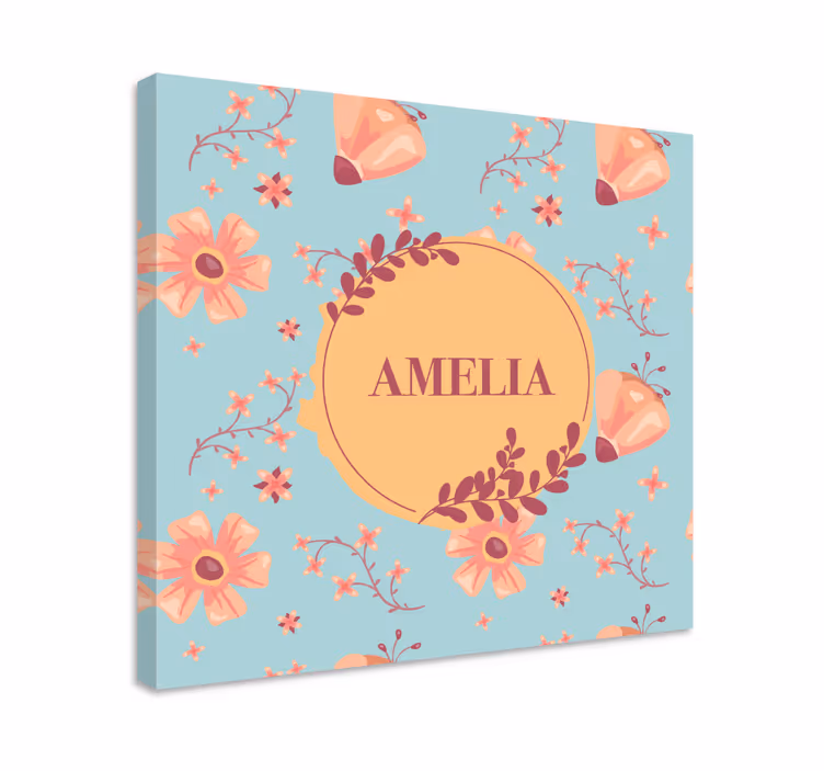 Personalized floral pattern slikarsko platno z rožami - TenStickers