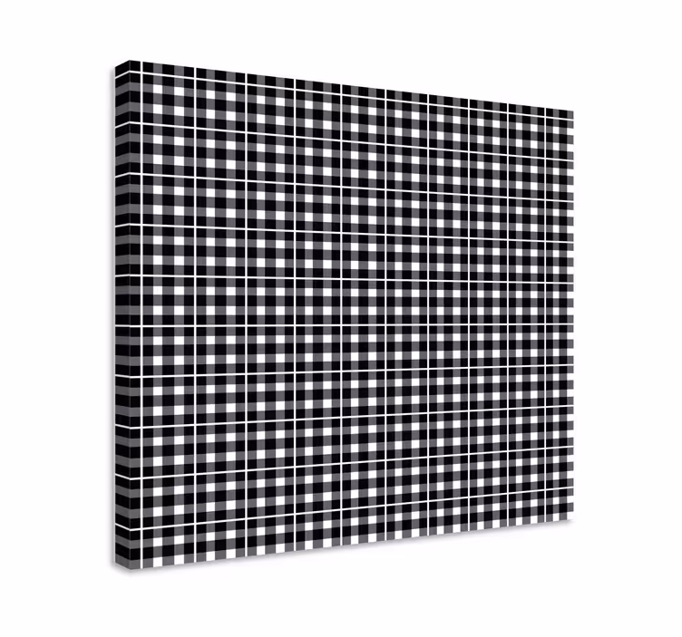 Black and white grid platno s geometrijskimi vzorci - TenStickers